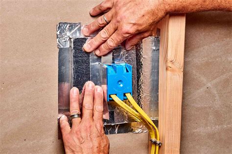 how to seal outside electrical box|foam insulation for electrical outlets.